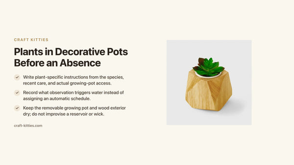 Plants in Decorative Pots Before an Absence: Prepare a Care Handover — Craft Kitties