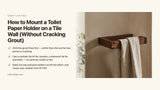How to Mount a Toilet Paper Holder on a Tile Wall (Without Cracking Grout)