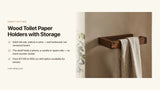 Wood Toilet Paper Holders with Storage: Declutter Your Bathroom