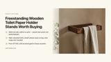 Freestanding Wooden Toilet Paper Holder Stands Worth Buying