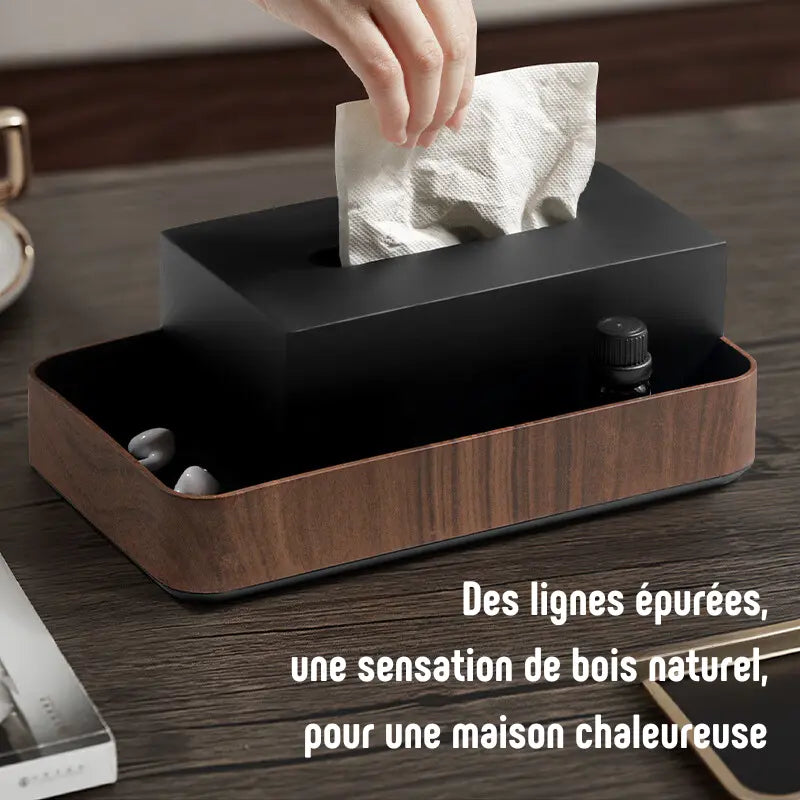 Double rectangle tissue box