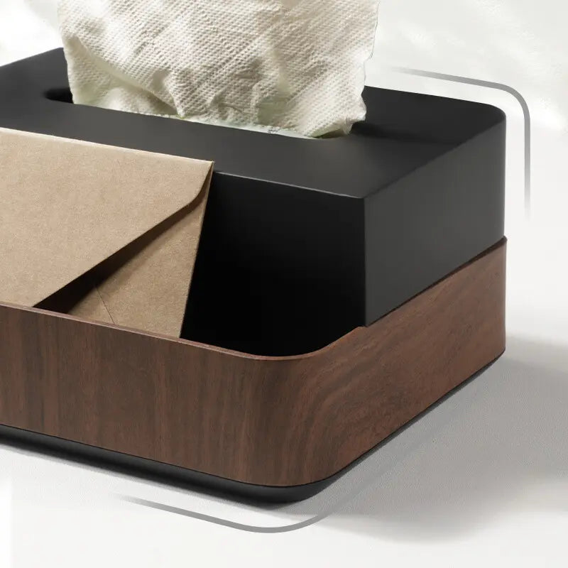 Double rectangle tissue box