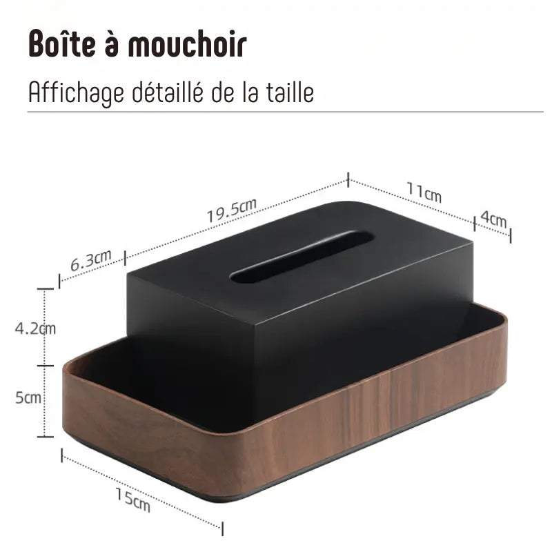 Double rectangle tissue box