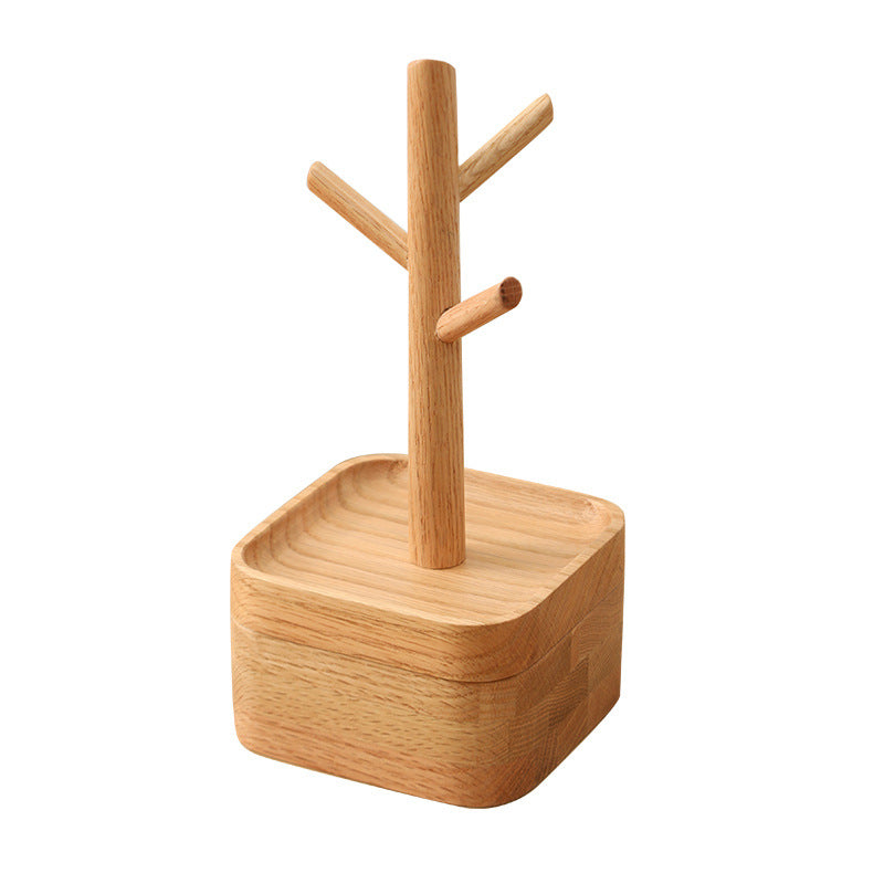 Wooden Double Layer Accessories Tray