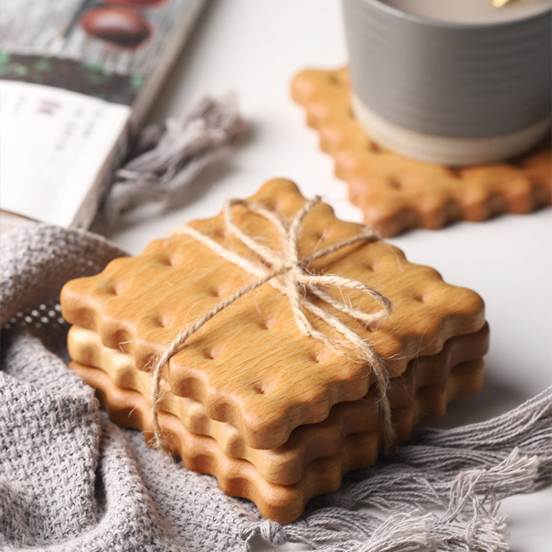 Beechwood Wooden Cookie Cup Coaster