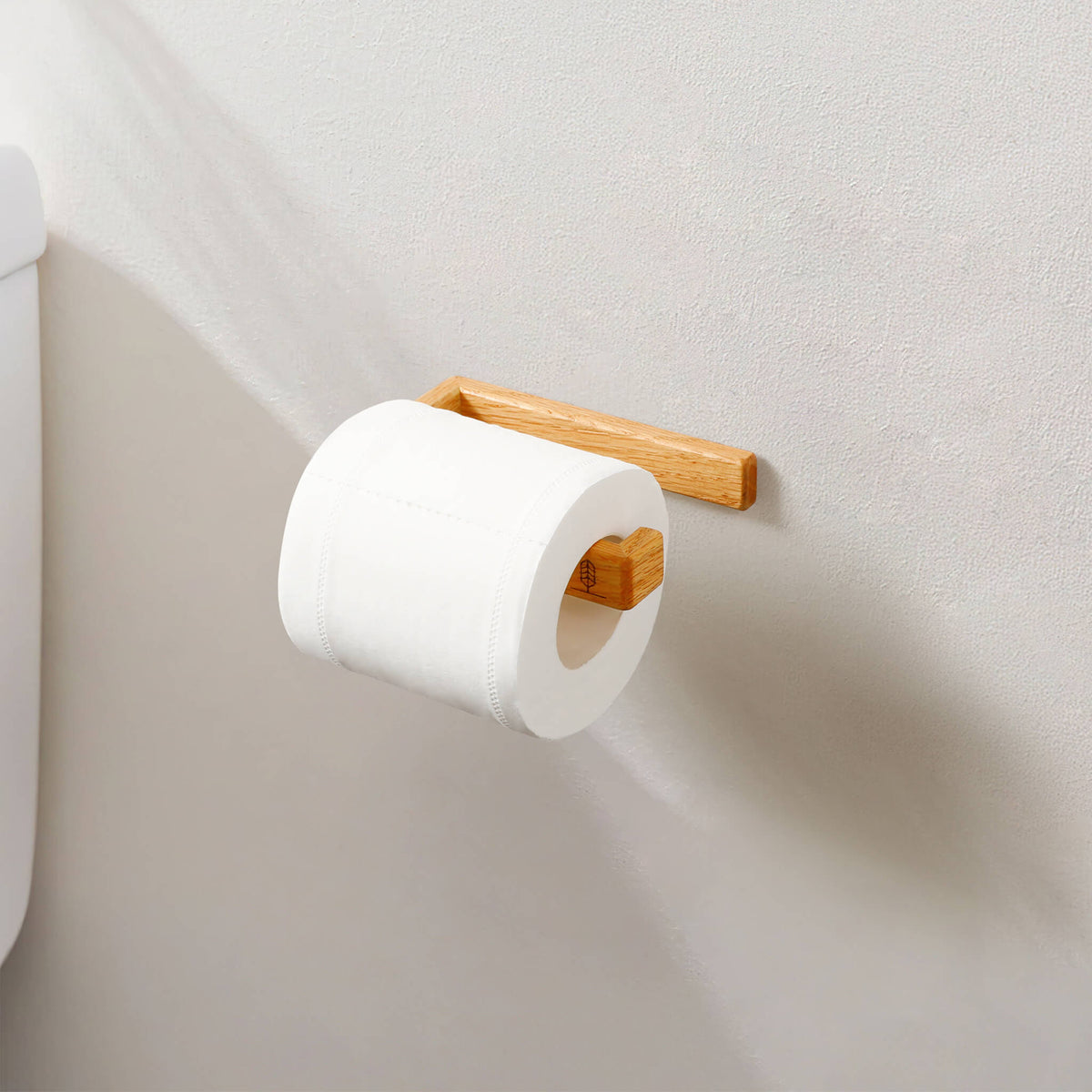 Red Oak Minimalist Toilet Paper Holder
