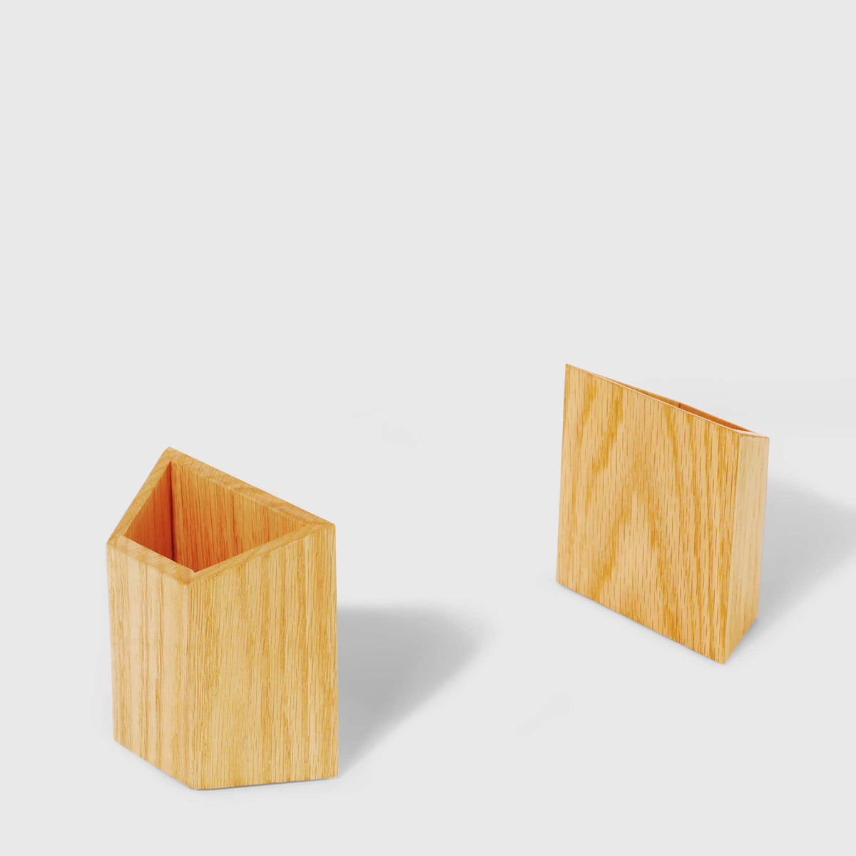 Red Oak Pencil Holder Bookend
