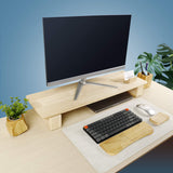 Rubber-Wood-Dual-Monitor-Stand