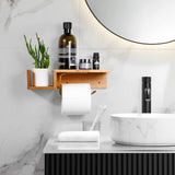 Vintage-Toilet-Paper-Holder-With-Shelf-Bathroom-Wall-Mount-Stand