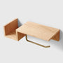 Red Oak Toilet Paper Holder With Shelf