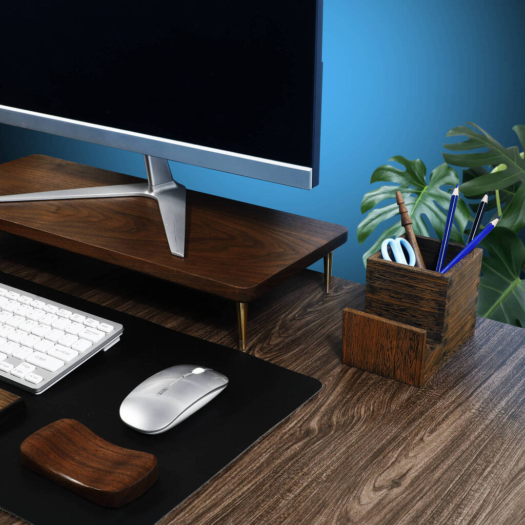 Walnut Wooden Monitor Stand