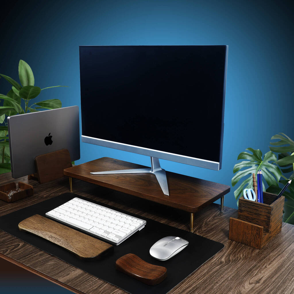 Walnut Wooden Monitor Stand