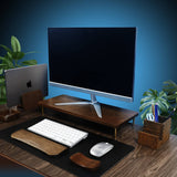 Walnut Wooden Monitor Stand