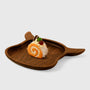Wooden-Walnut-Cattle-Shape-Plate-Handmade-Serving-Plate