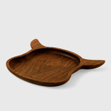 Wooden-Walnut-Cattle-Shape-Plate-Handmade-Serving-Plate