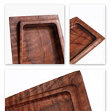 Wooden-Walnut-Squared-Tray-Household-Use-Dinner-Platter