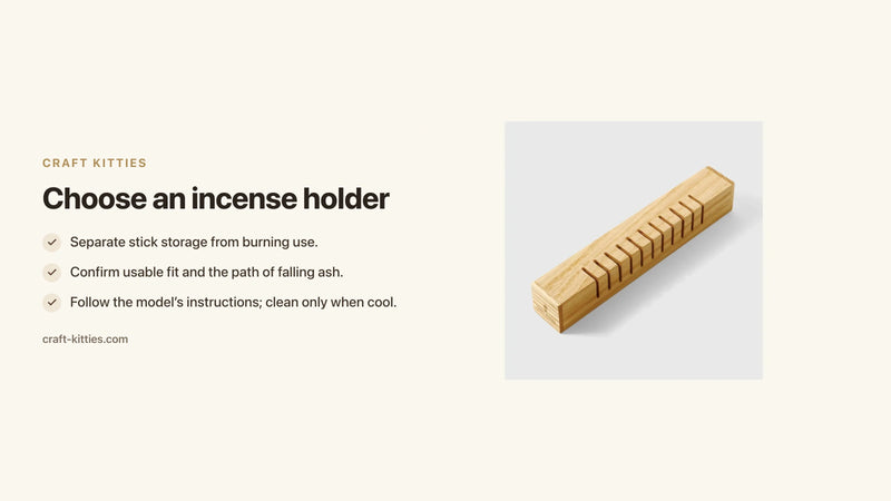 Wooden Incense Holders: Fit, Ash Collection and Safe Placement — Craft Kitties