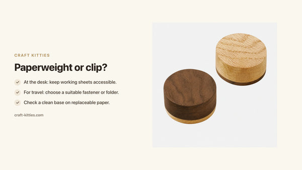Paperweight or Clip: Choosing How to Hold Desk Papers — Craft Kitties