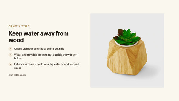 Wooden Desk Planters: Keep the Plant Pot Separate From the Wood — Craft Kitties