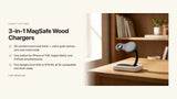 3-in-1 MagSafe Wood Chargers: Charge iPhone, Watch & AirPods Together