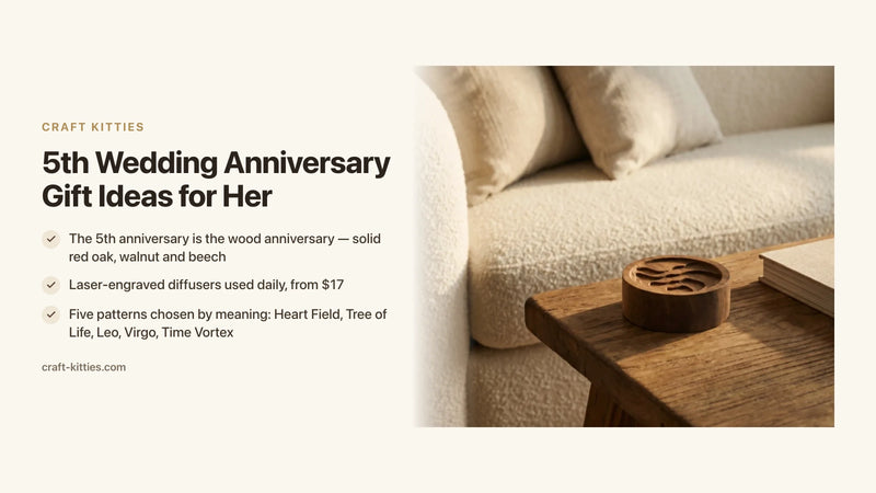 5th Wedding Anniversary Gift Ideas for Her: Wood Gifts She Will Love — Craft Kitties
