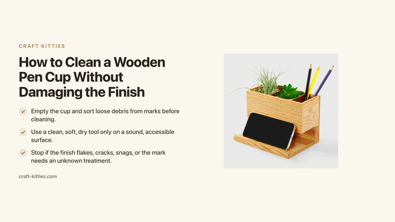How to Clean a Wooden Pen Cup Without Damaging the Finish — Craft Kitties
