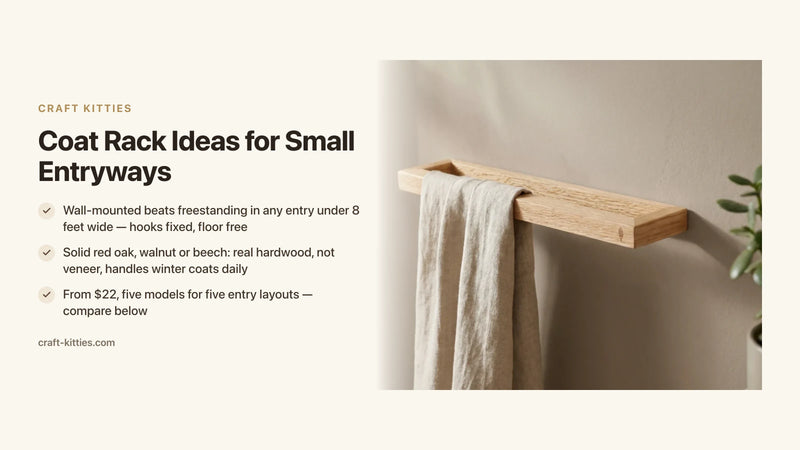 Coat Rack Ideas for Small Entryways: Wall Hooks vs. Freestanding — Craft Kitties