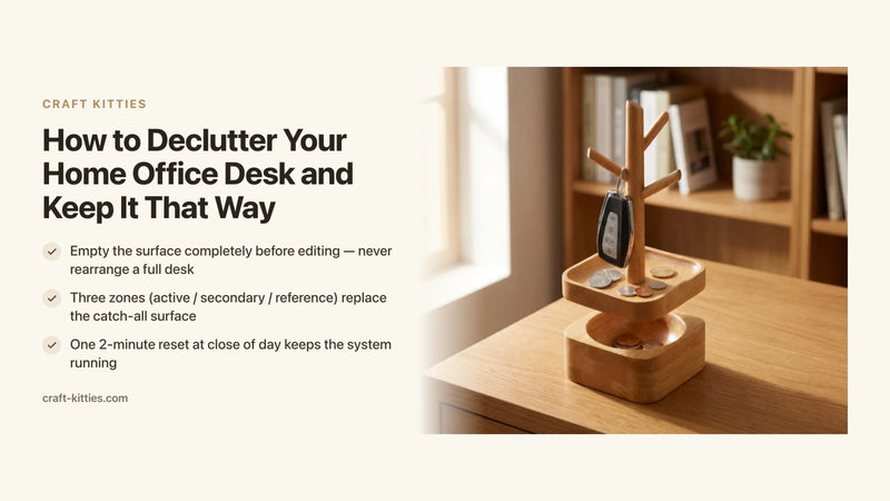 How to Declutter Your Home Office Desk and Keep It That Way — Craft Kitties
