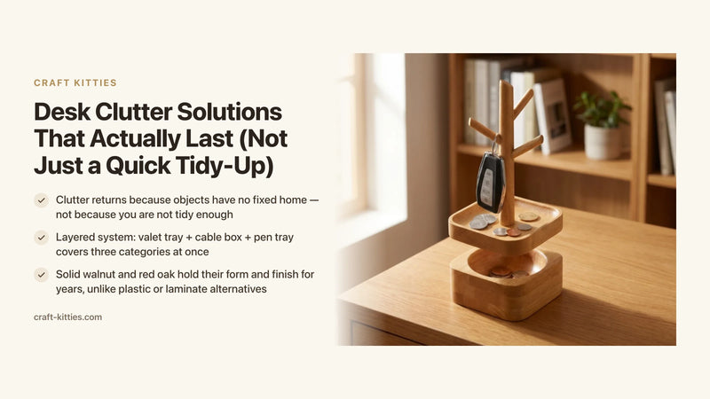 Desk Clutter Solutions That Actually Last (Not Just a Quick Tidy-Up) — Craft Kitties