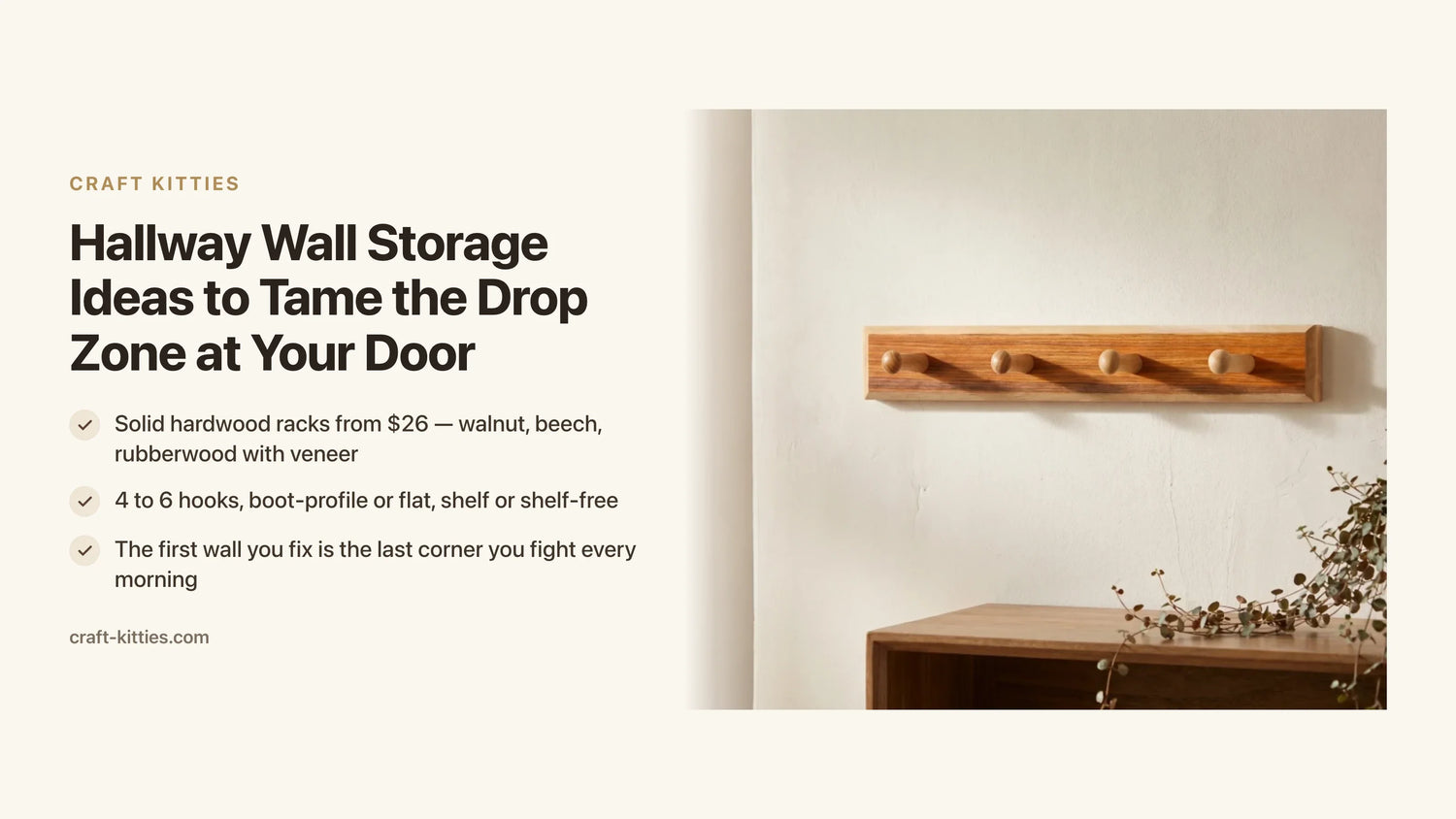 Hallway Wall Storage Ideas to Tame the Drop Zone at Your Door — Craft Kitties
