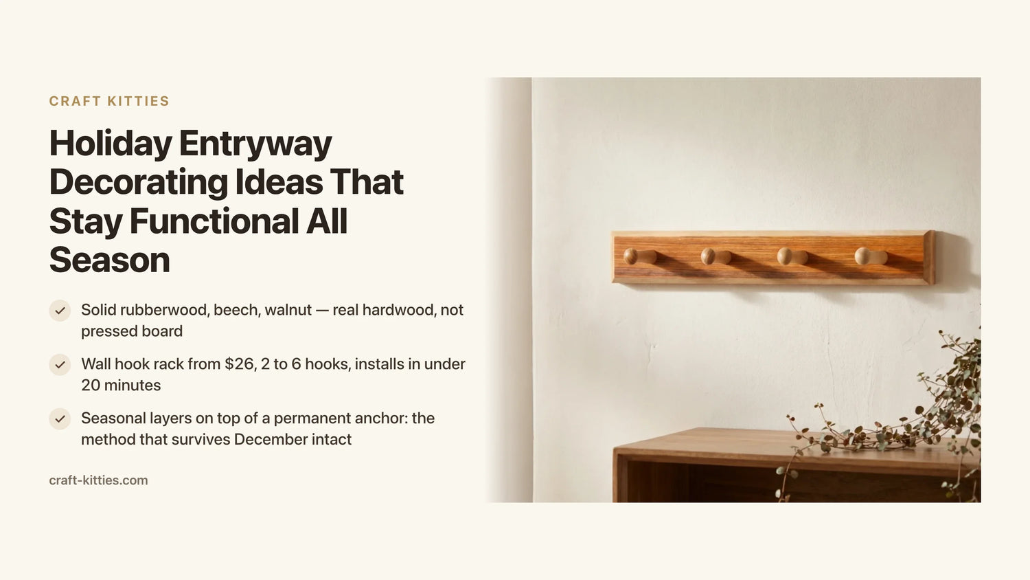 Holiday Entryway Decorating Ideas That Stay Functional All Season — Craft Kitties