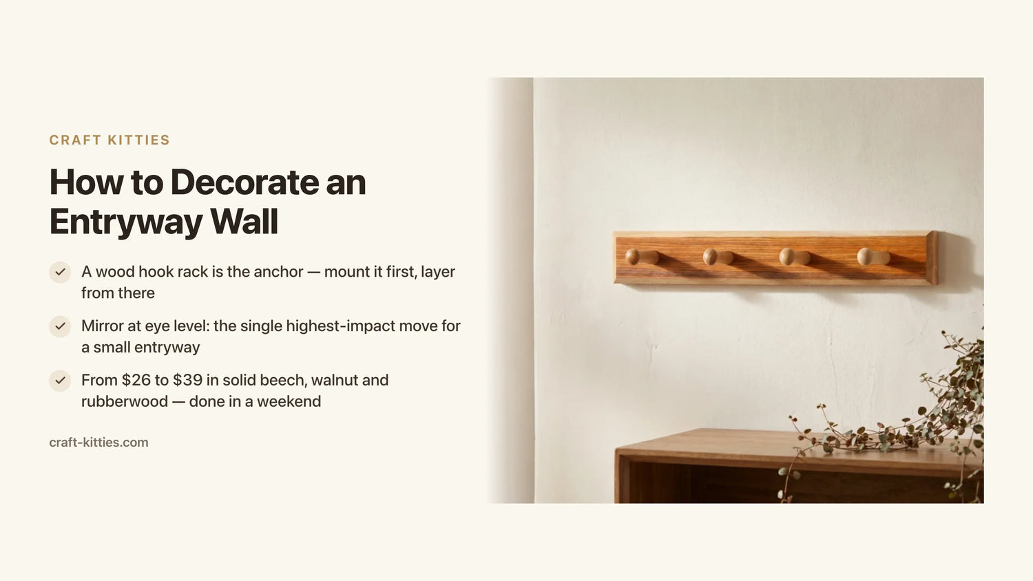 How to Decorate an Entryway Wall: From Blank to Beautiful in One Weekend — Craft Kitties
