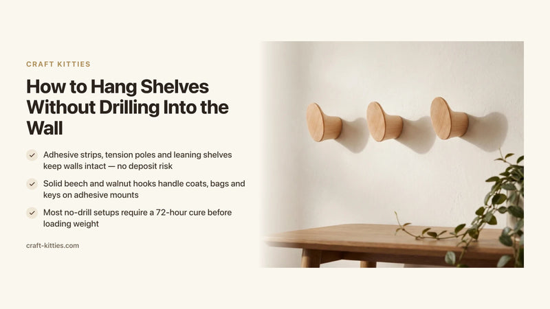How to Hang Shelves Without Drilling Into the Wall: Renter-Safe Solutions — Craft Kitties