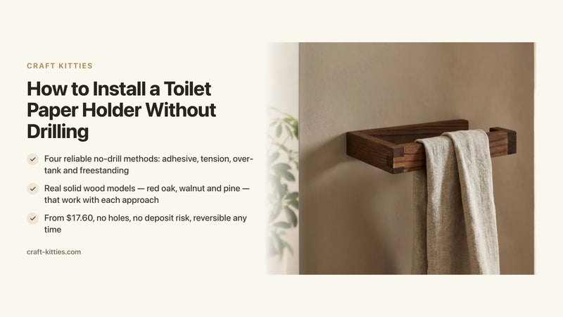 How to Install a Toilet Paper Holder Without Drilling: No-Damage Fixes That Stay Put — Craft Kitties