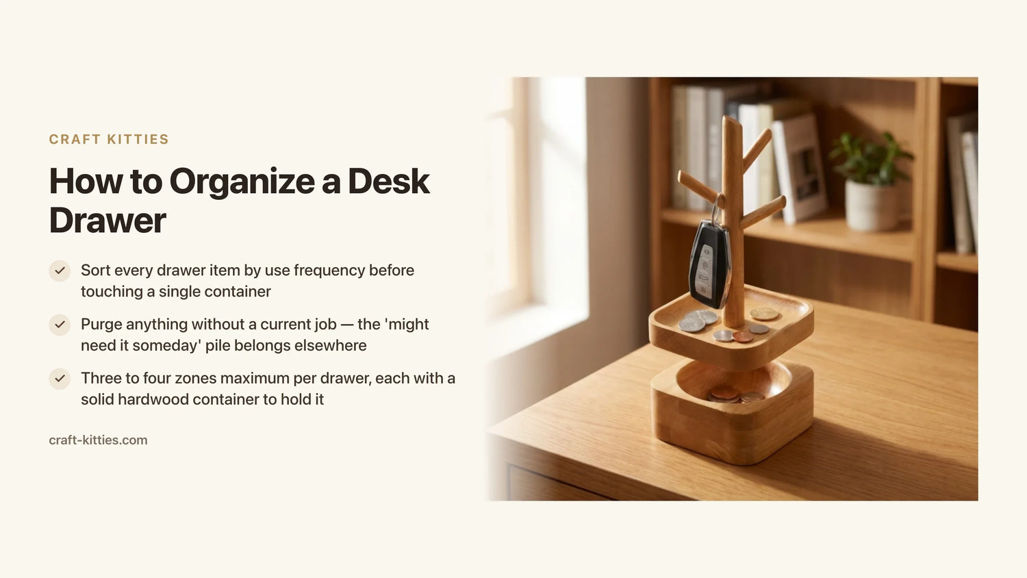 How to Organize a Desk Drawer: Sort, Purge & Contain in 30 Minutes — Craft Kitties