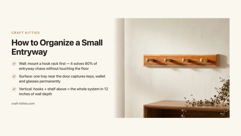 How to Organize a Small Entryway: Hooks, Trays & Vertical Storage That Fit — Craft Kitties