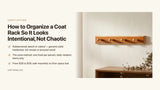 How to Organize a Coat Rack So It Looks Intentional, Not Chaotic