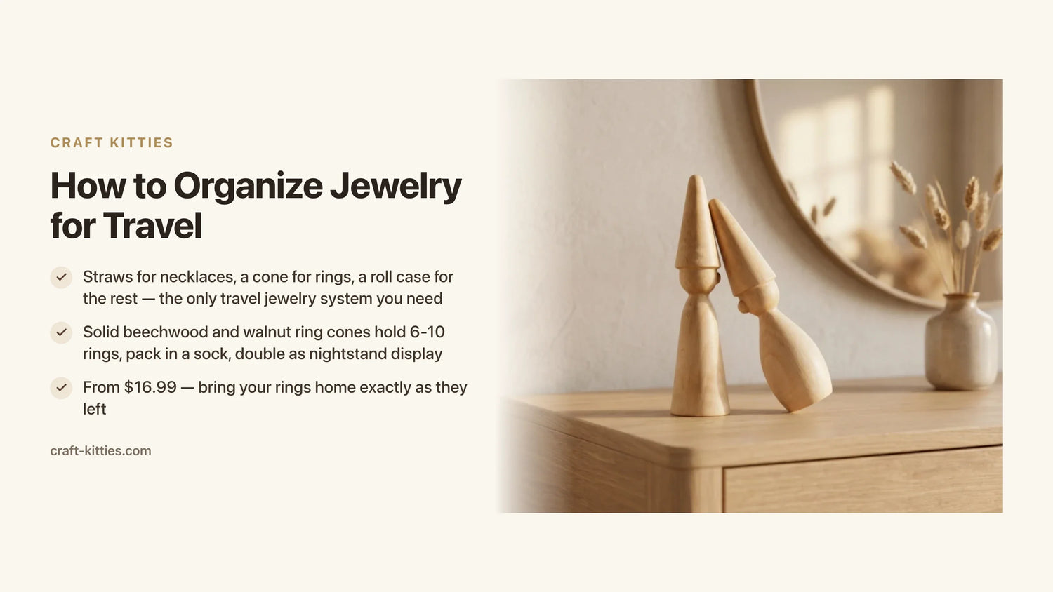 How to Organize Jewelry for Travel: Cases, Rolls & DIY Tricks That Prevent Tangles — Craft Kitties