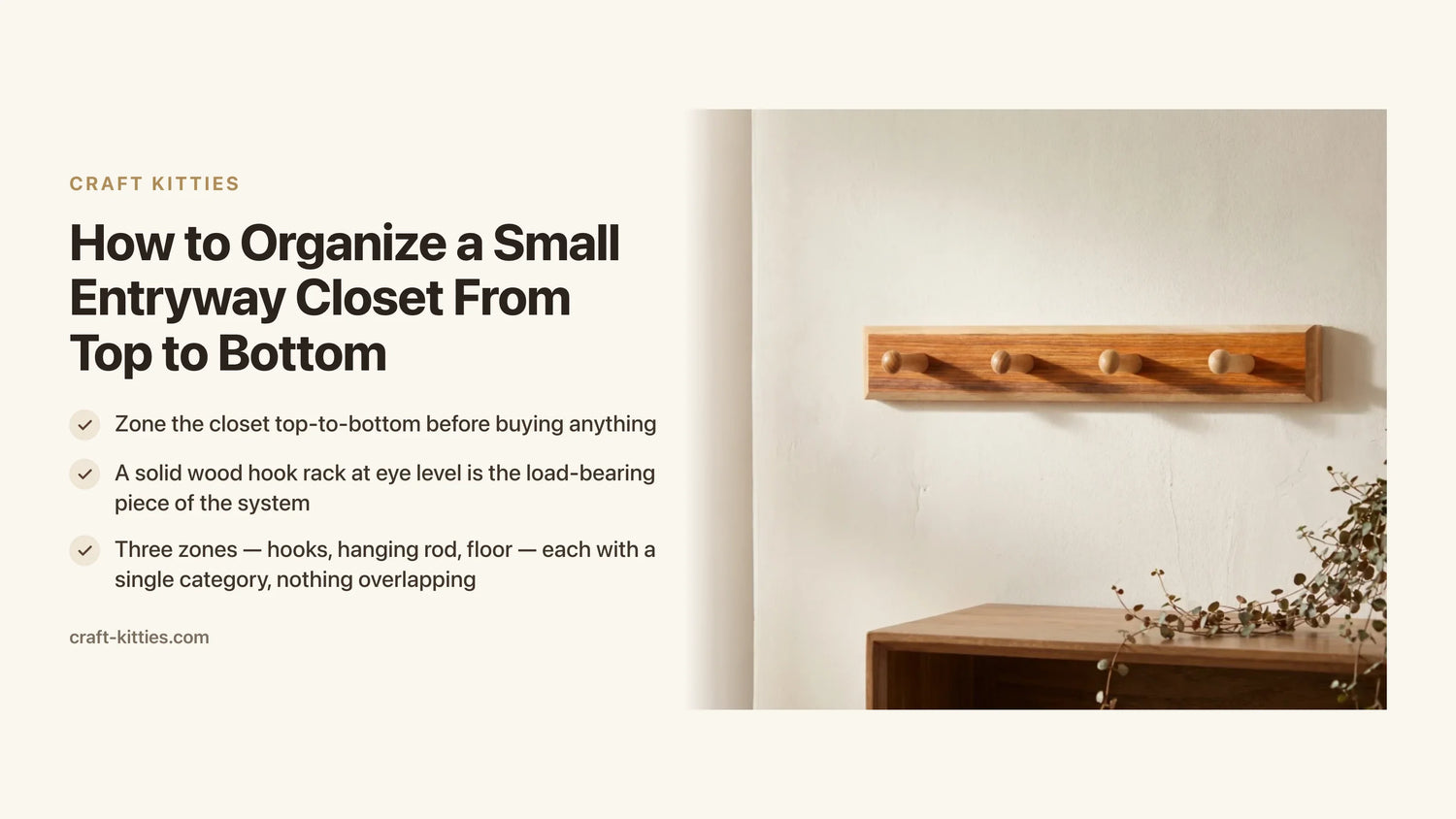 How to Organize a Small Entryway Closet From Top to Bottom — Craft Kitties