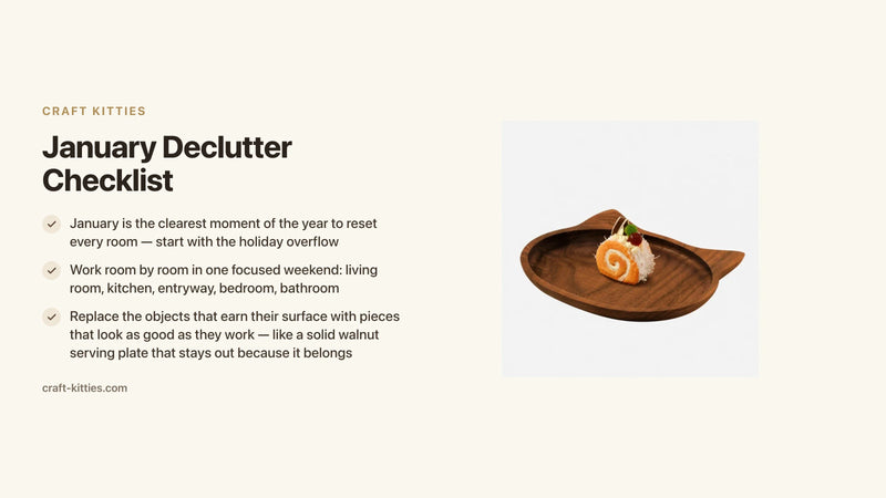 January Declutter Checklist: Room-by-Room Reset After the Holidays — Craft Kitties