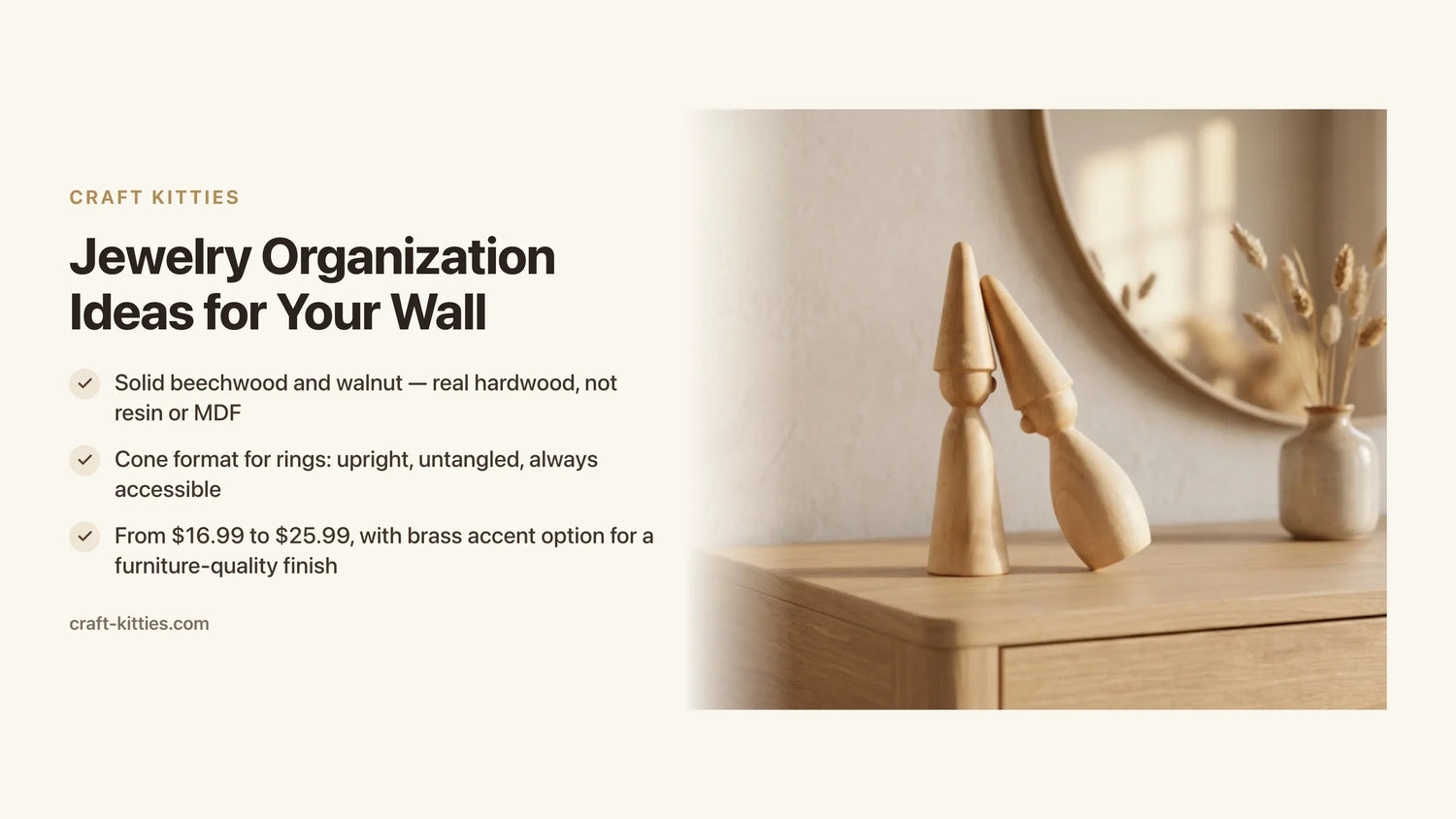 Jewelry Organization Ideas for Your Wall: Pretty Storage That Doubles as Decor — Craft Kitties