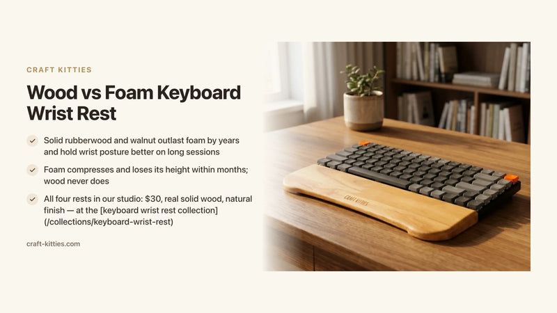 Wood vs Foam Keyboard Wrist Rest: An Honest Deep Dive Into Comfort — Craft Kitties
