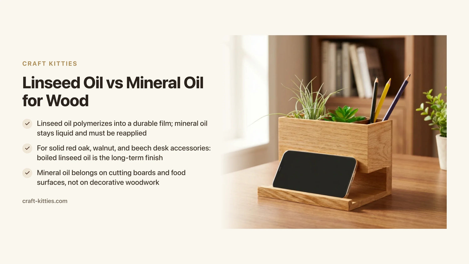 Linseed Oil vs Mineral Oil for Wood: Key Differences Explained — Craft Kitties