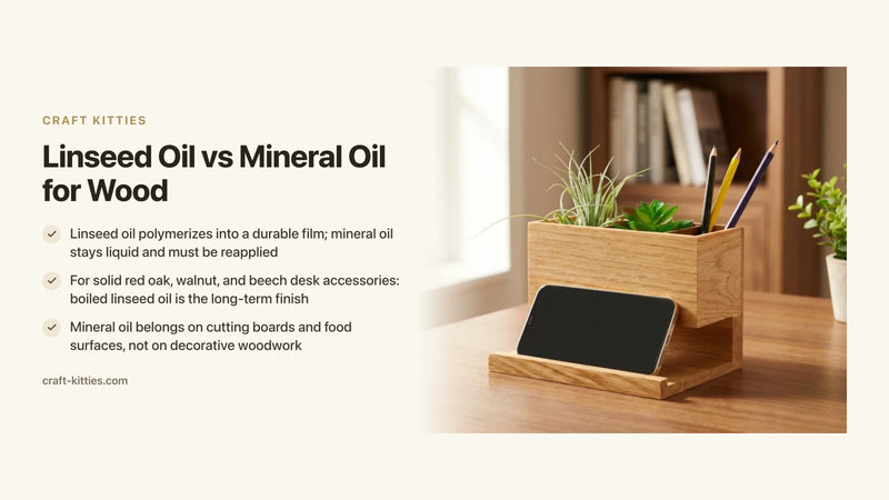 Linseed Oil vs Mineral Oil for Wood: Key Differences Explained — Craft Kitties