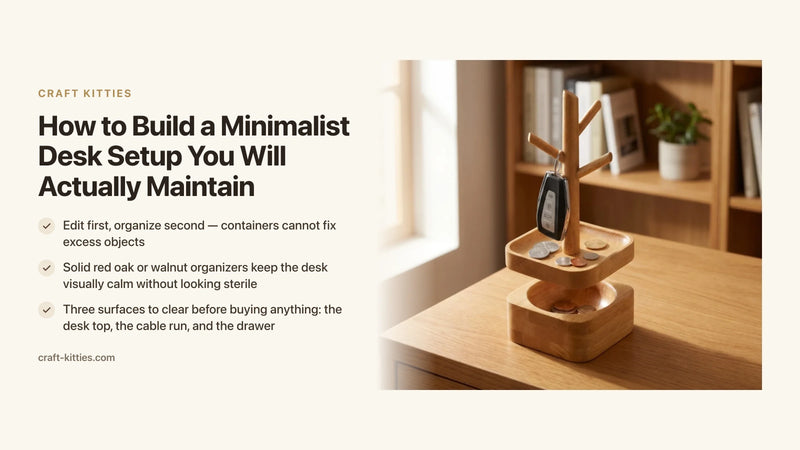 How to Build a Minimalist Desk Setup You Will Actually Maintain — Craft Kitties