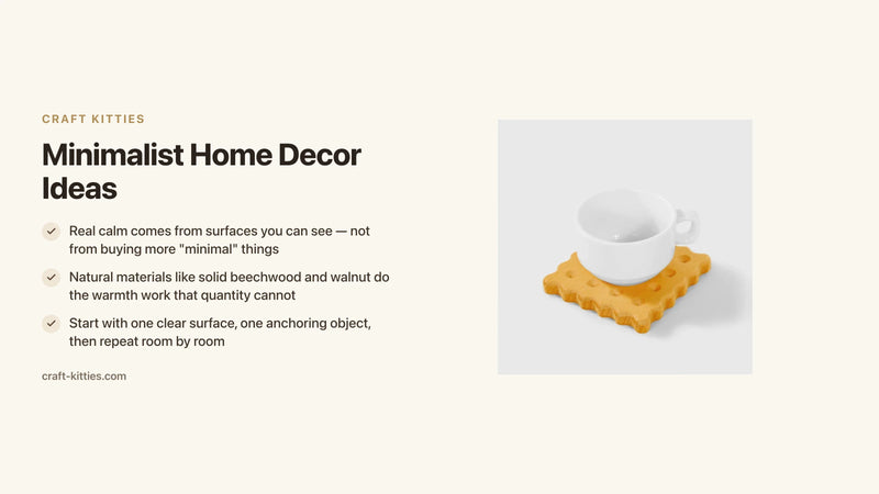 Minimalist Home Decor Ideas: How Less Stuff Creates More Calm — Craft Kitties