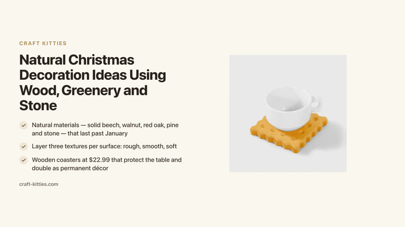 Natural Christmas Decoration Ideas Using Wood, Greenery and Stone — Craft Kitties