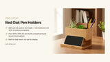 Red Oak Pen Holders: Light, Sturdy, and Built to Last