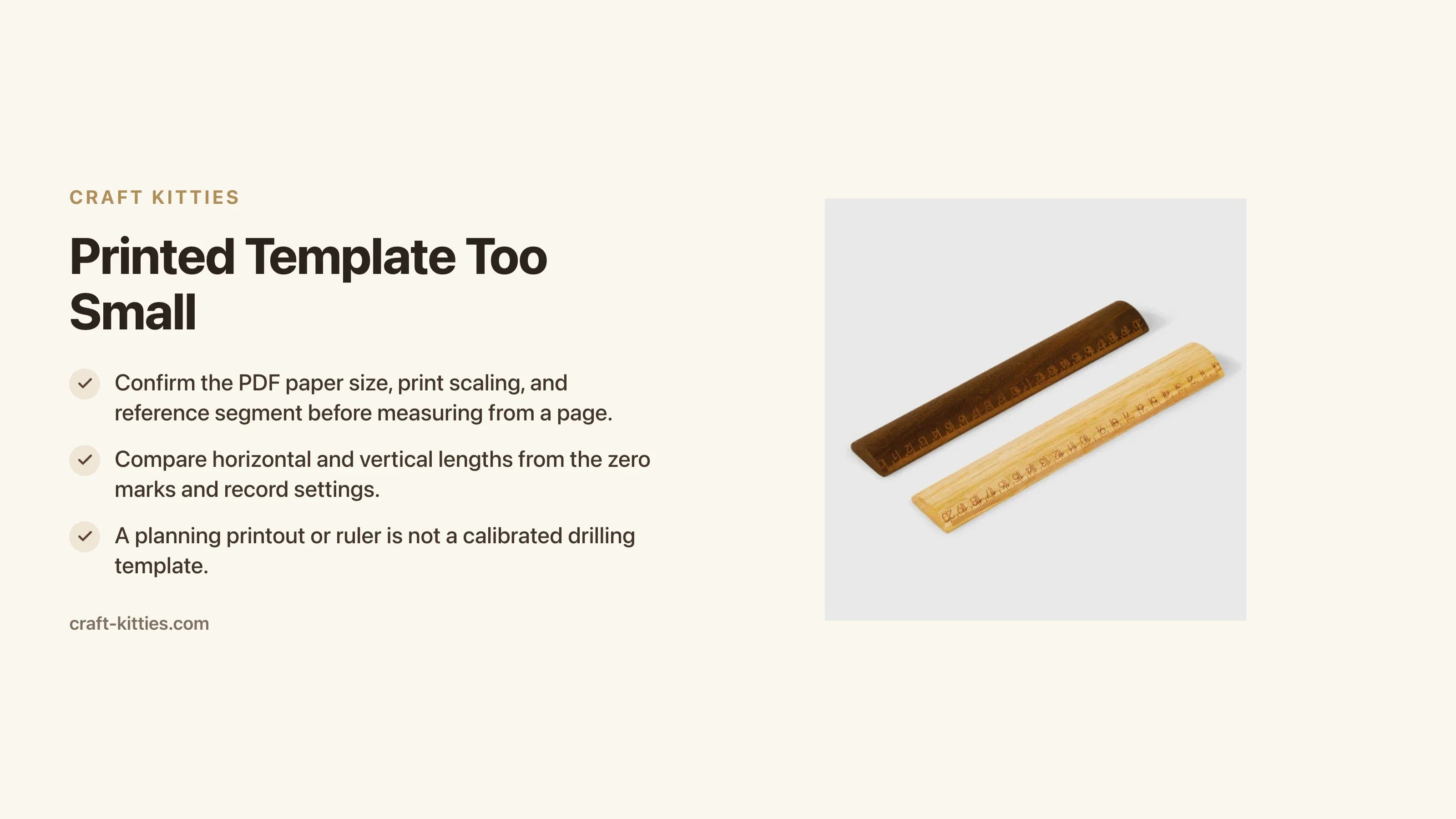 Printed Templates: Check Scale Before Using a Footprint – CraftKitties