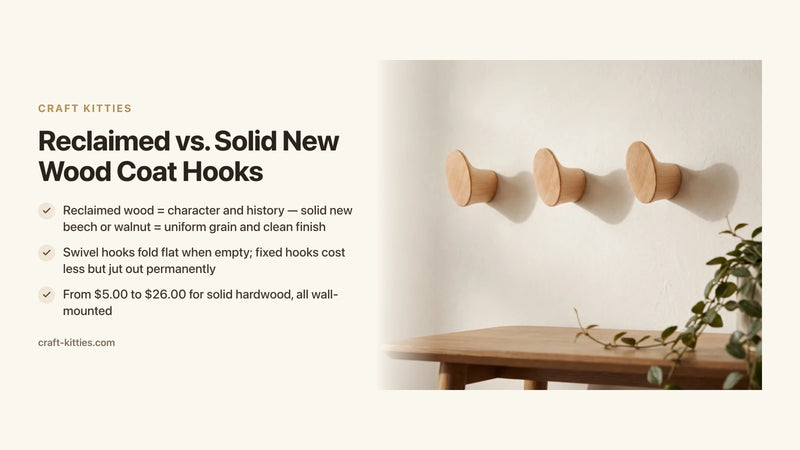Reclaimed vs. Solid New Wood Coat Hooks: Which Belongs in Your Home? — Craft Kitties